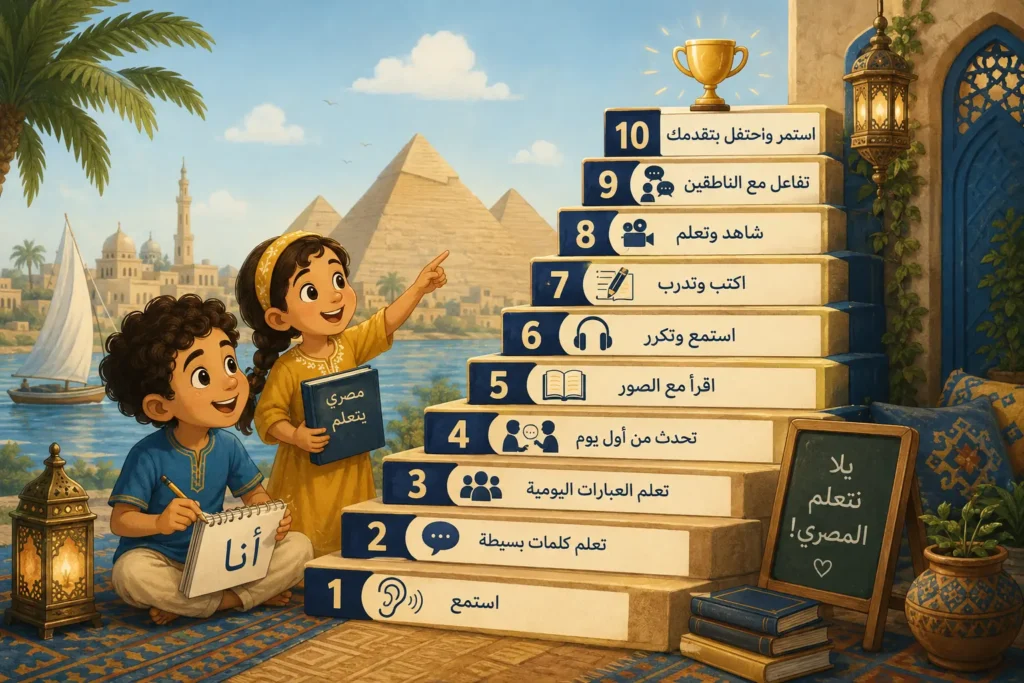10 Steps To Learn Egyptian Arabic for Kids