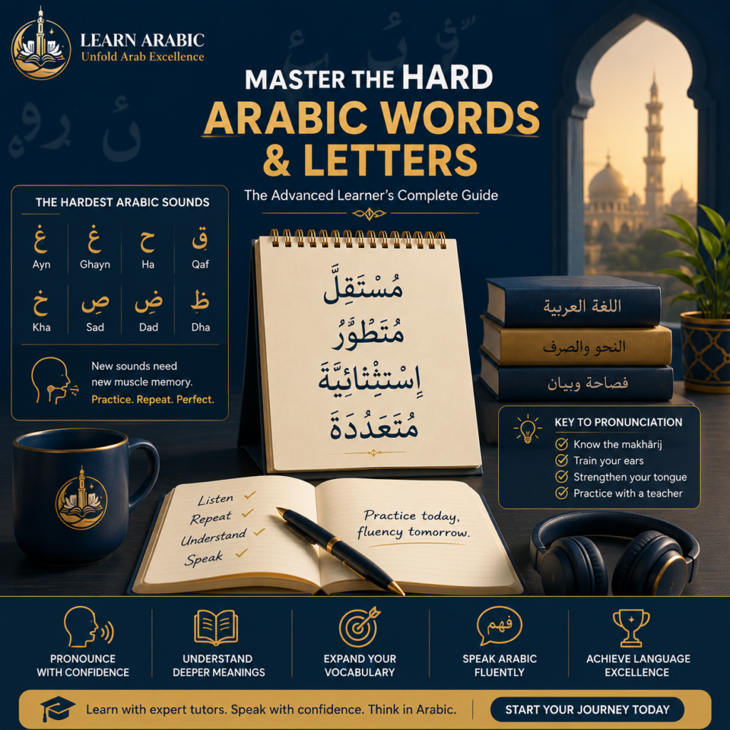 Hard Arabic Words and Letters to Pronounce: The Advanced Learner’s Complete Guide