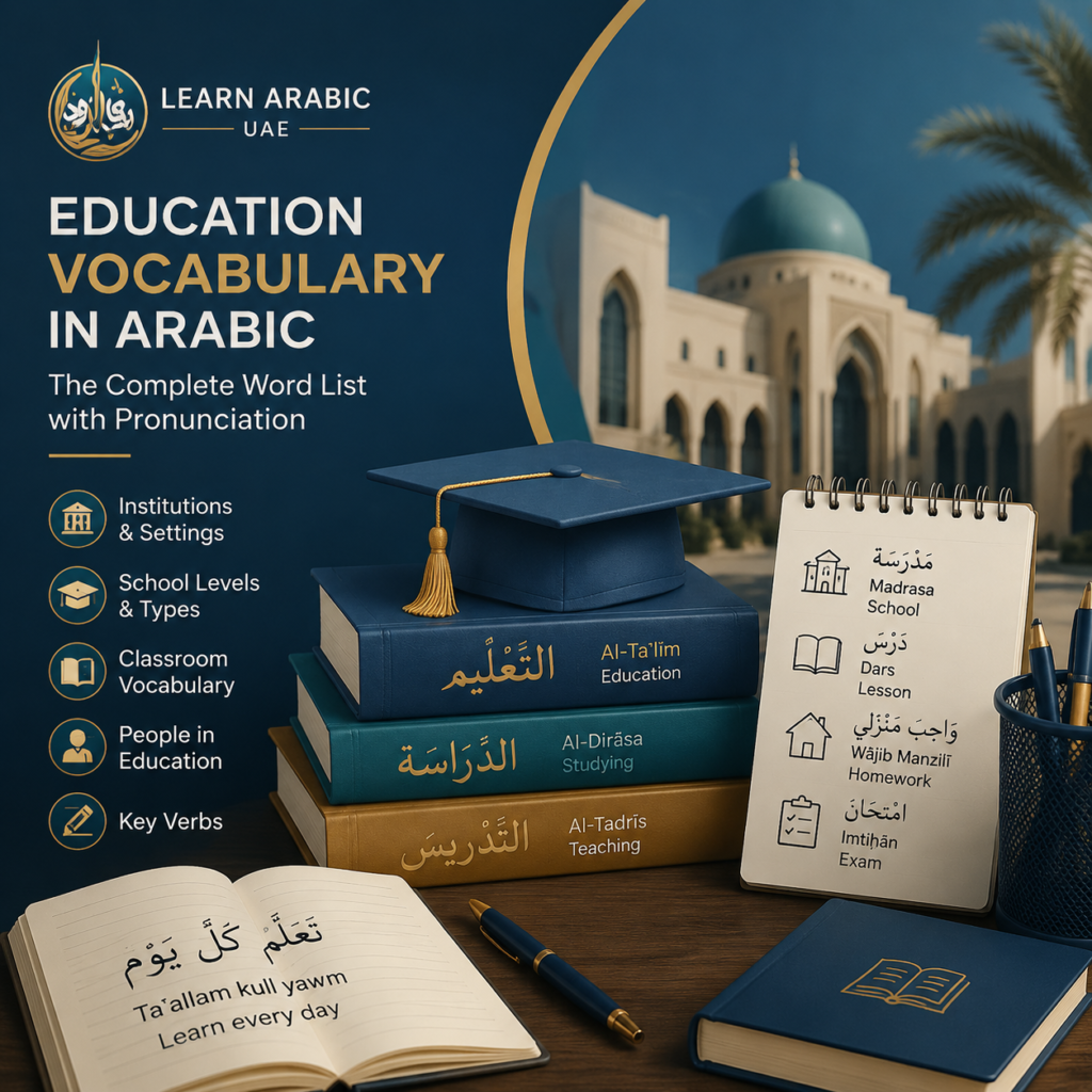 Education Vocabulary in Arabic: The Complete Word List with Pronunciation