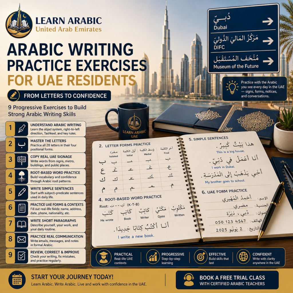 Arabic Writing Practice In The UAE