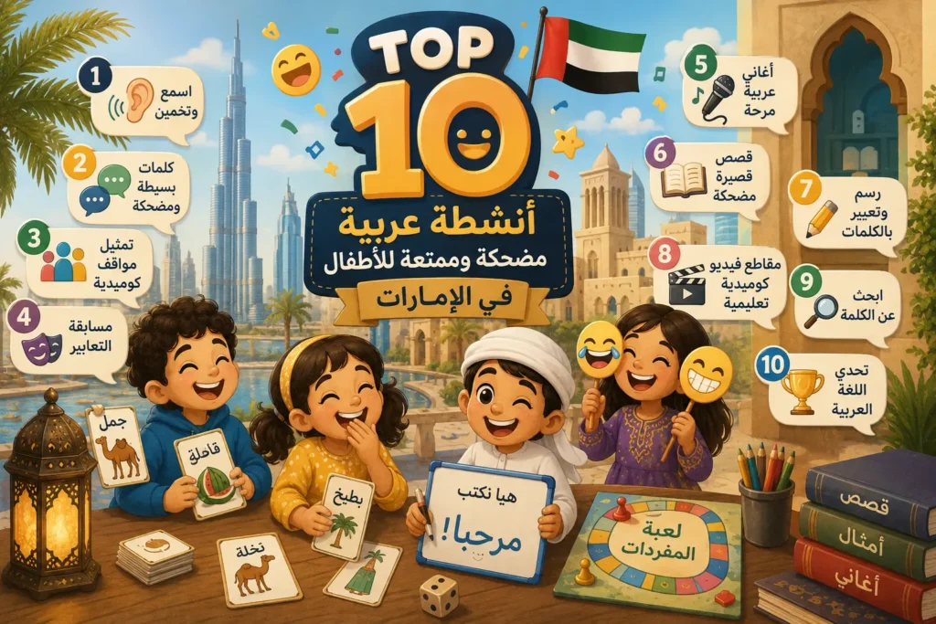 Top 10 Funny Arabic Activity for Kids in the UAE