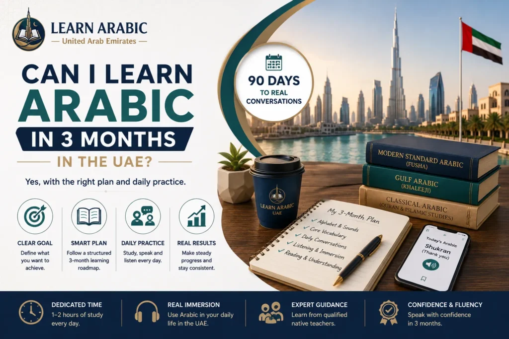 Can I Learn Arabic in 3 Months in the UAE?