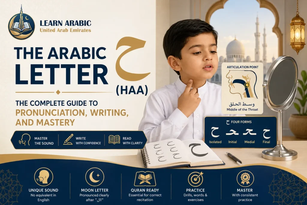 The Arabic letter ha ح – The Complete Guide to Pronunciation, Writing, and Mastery